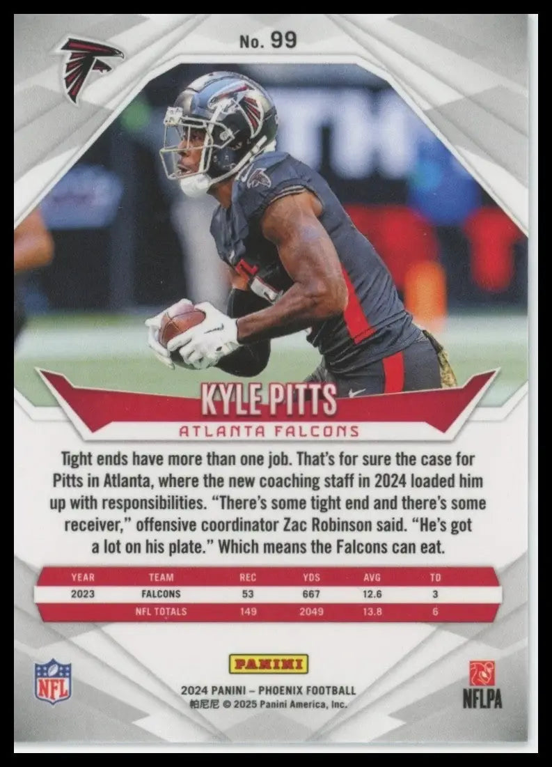 2024 Panini Phoenix Kyle Pitts #99 Atlanta Falcons Football Card NFL Sports - Football Card Single