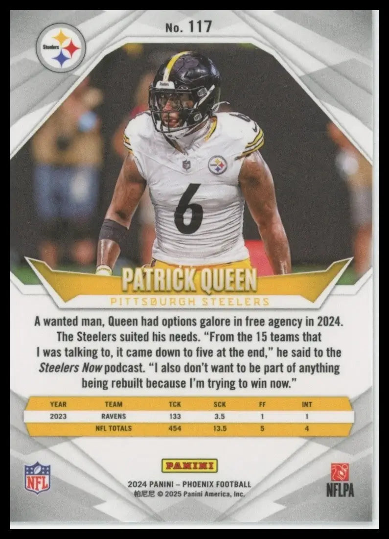 2024 Panini Phoenix - Patrick Queen #117 - Football Card Single