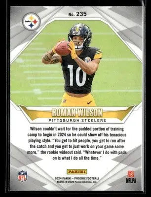 2024 Panini Phoenix Roman Wilson #235 RC Pittsburgh Steelers