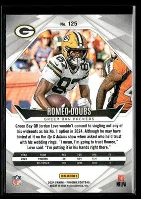 2024 Panini Phoenix Romeo Doubs #125 Green Bay Packers