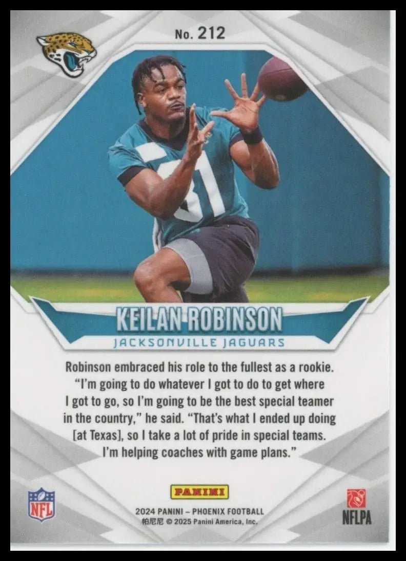 2024 Panini Phoenix - Rookies Keilan Robinson #212 Purple (RC) - Football Card Single