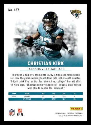 2024 Panini Prestige #137 Christian Kirk - Football Card Single
