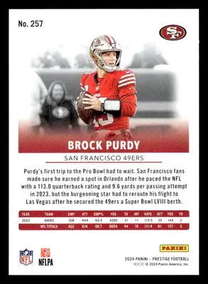 2024 Panini Prestige #257 Brock Purdy - Football Card Single