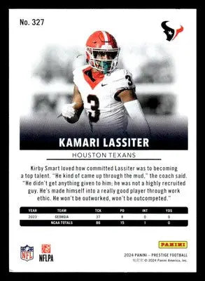 2024 Panini Prestige #327 Kamari Lassiter - Football Card Single
