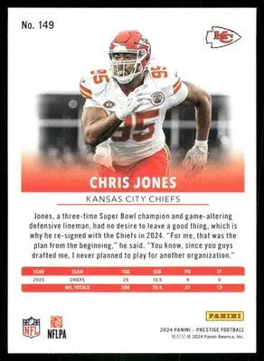 2024 Panini Prestige Chris Jones #149 Football - Football Card Single