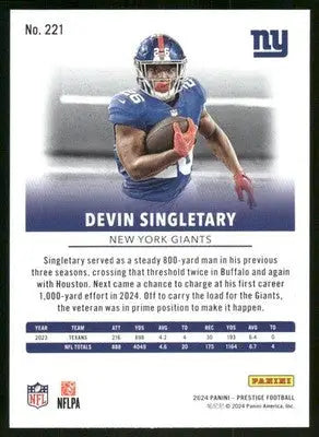 2024 Panini Prestige Devin Singletary #221 Football - Football Card Single