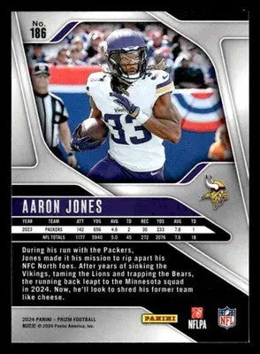 2024 Panini Prizm #186 Aaron Jones Minnesota Vikings - Football Card Single