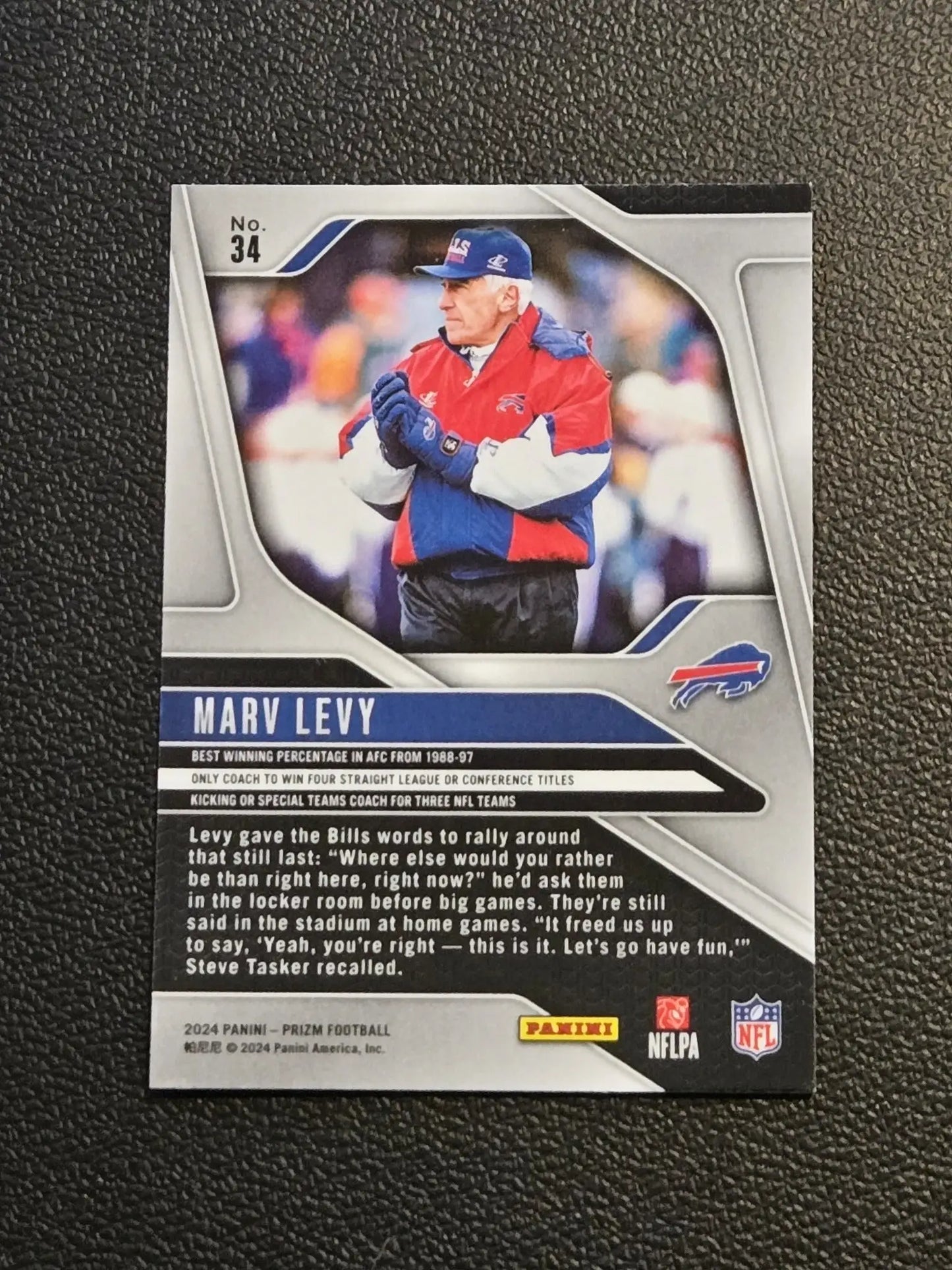 2024 Panini Prizm #34 Marv Levy - Football Card Single
