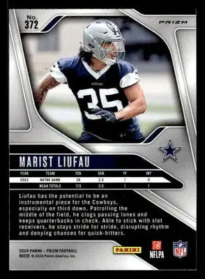 2024 Panini Prizm #372 Marist Liufau Silver - Football Card Single
