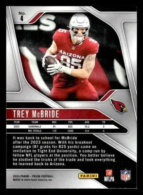 2024 Panini Prizm #4 Trey McBride - Football Card Single