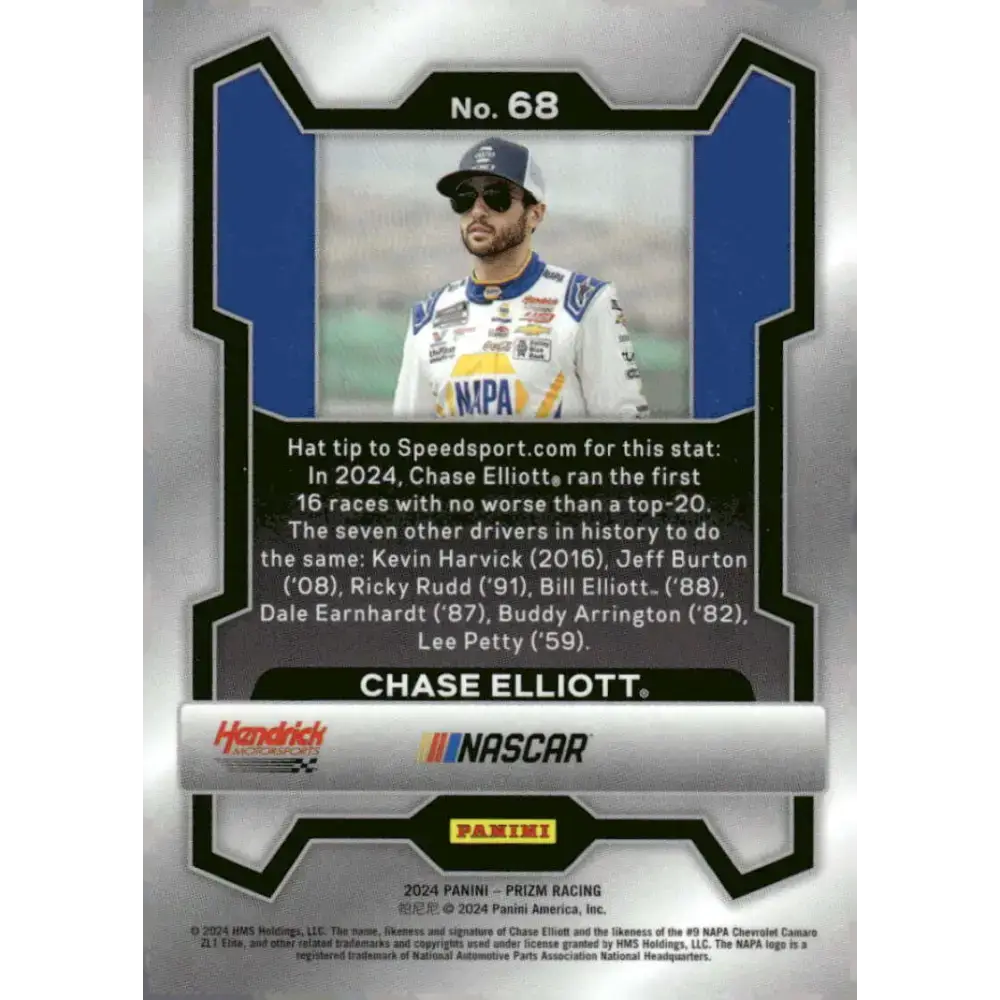 2024 Panini Prizm #68 Chase Elliott NM-MT NAPA Auto Parts/Hendrick Motorsports/Chevrolet Racing Card - Racing Card