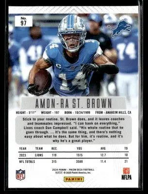 2024 Panini Prizm Deca Amon-Ra St. Brown #97 Detroit Lions