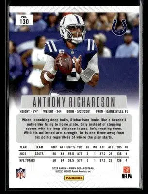2024 Panini Prizm Deca Anthony Richardson #130 Indianapolis Colts