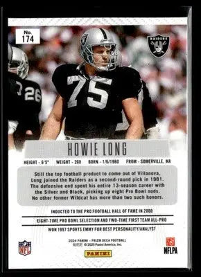2024 Panini Prizm Deca Howie Long #174 Los Angeles Raiders