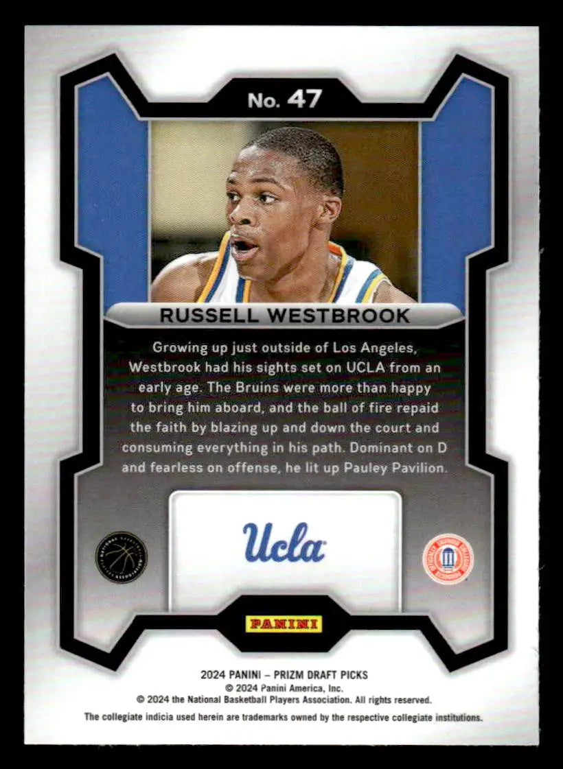 2024 Panini Prizm Draft Picks #47 Russell Westbrook - Basketball Card Single