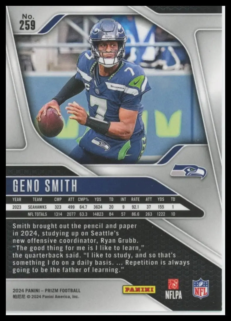 2024 Panini Prizm Geno Smith 259 Seattle Seahawks - Football Card Single