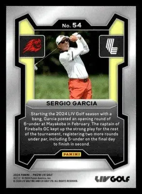 2024 Panini Prizm LIV #54 Sergio Garcia - Golf Card Single
