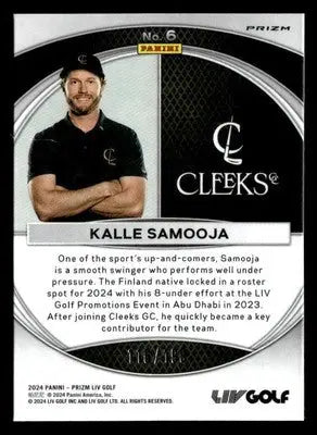 2024 Panini Prizm LIV Global Reach - Teal #6 Kalle Samooja /199