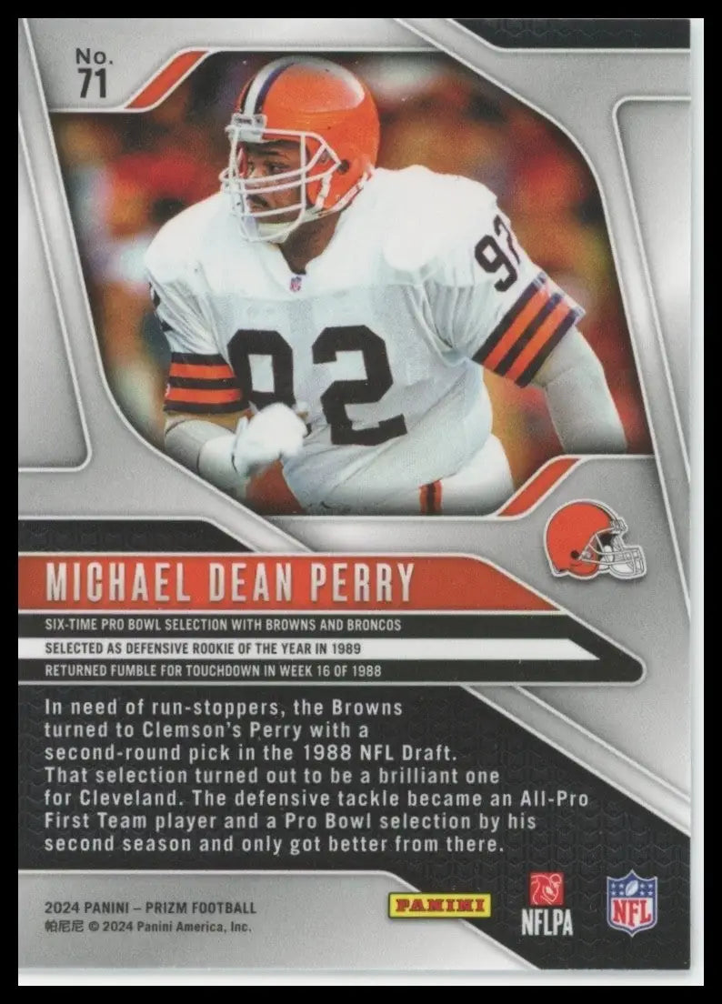 2024 Panini Prizm Michael Dean Perry #71 Cleveland Browns Football Card NFL - Football Card Single