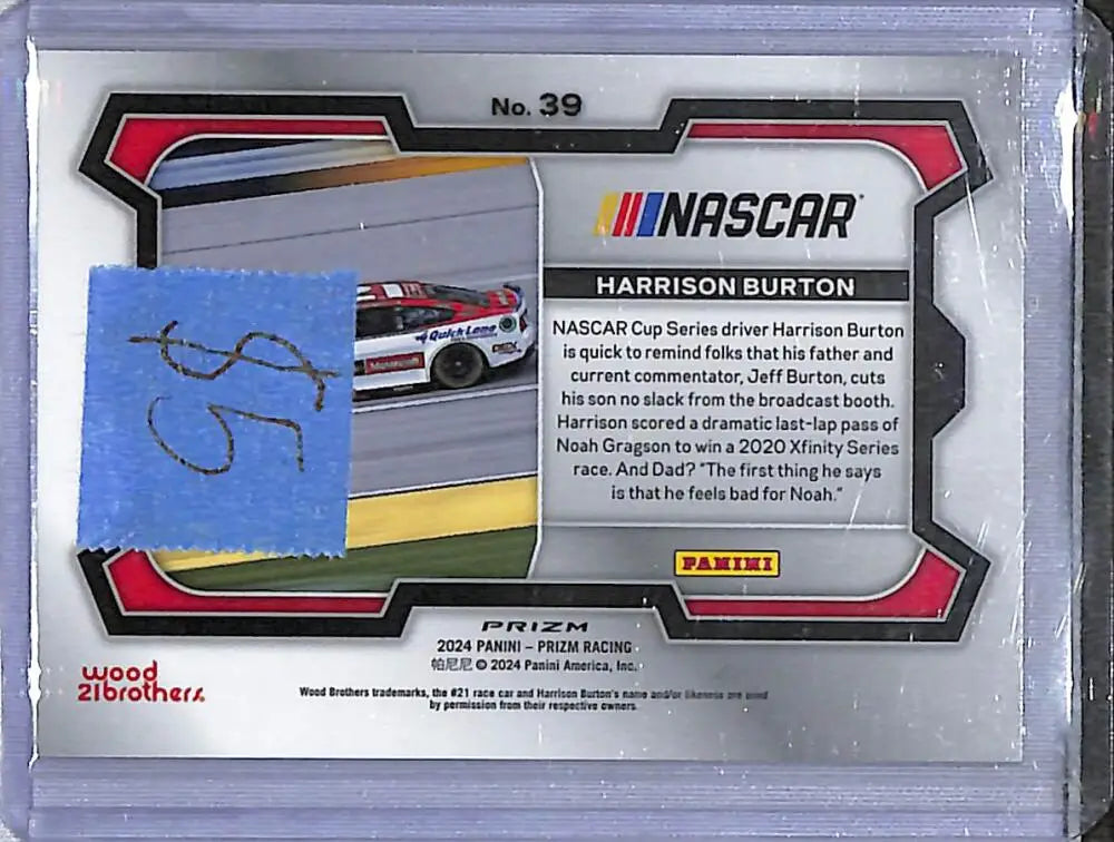 2024 Panini Prizm NASCAR Green #39 Harrison Burton NM-MT - Racing Card Single