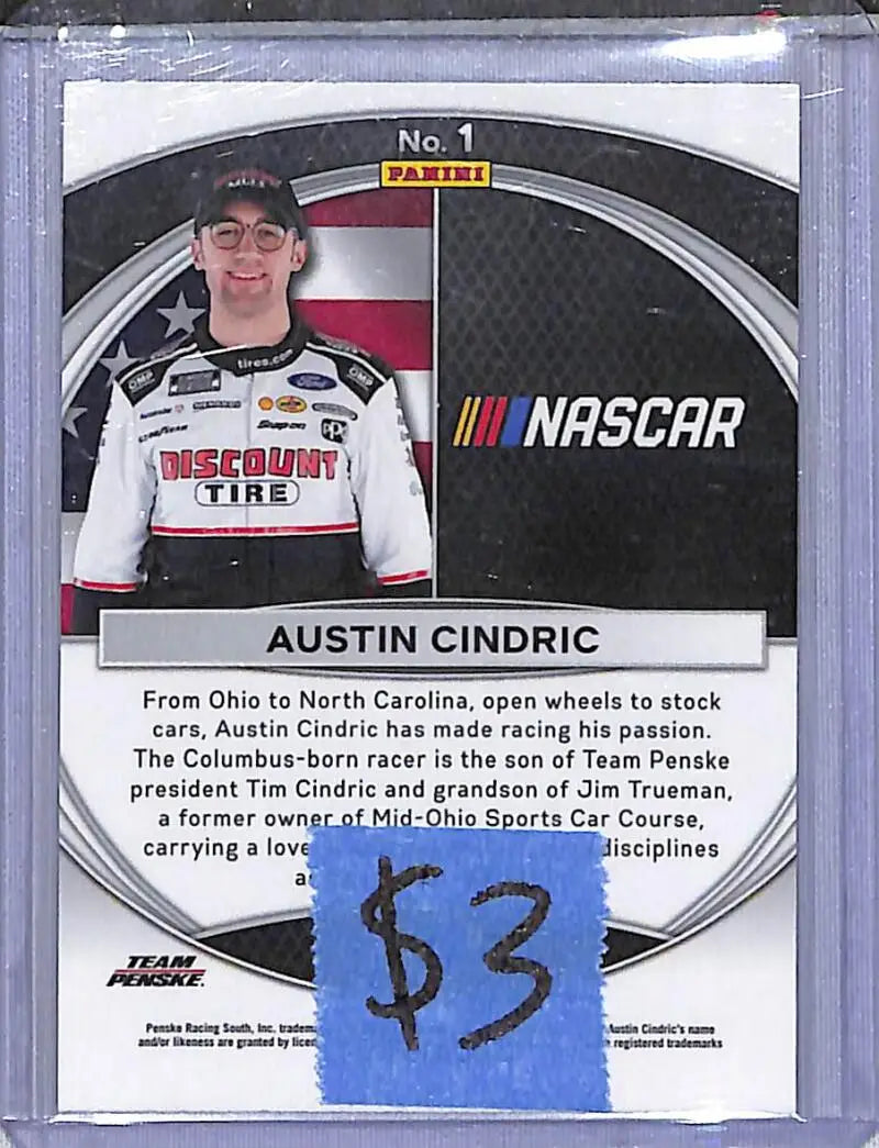 2024 Panini Prizm NASCAR National Pride #1 Austin Cindric NM-MT - Racing Card Single