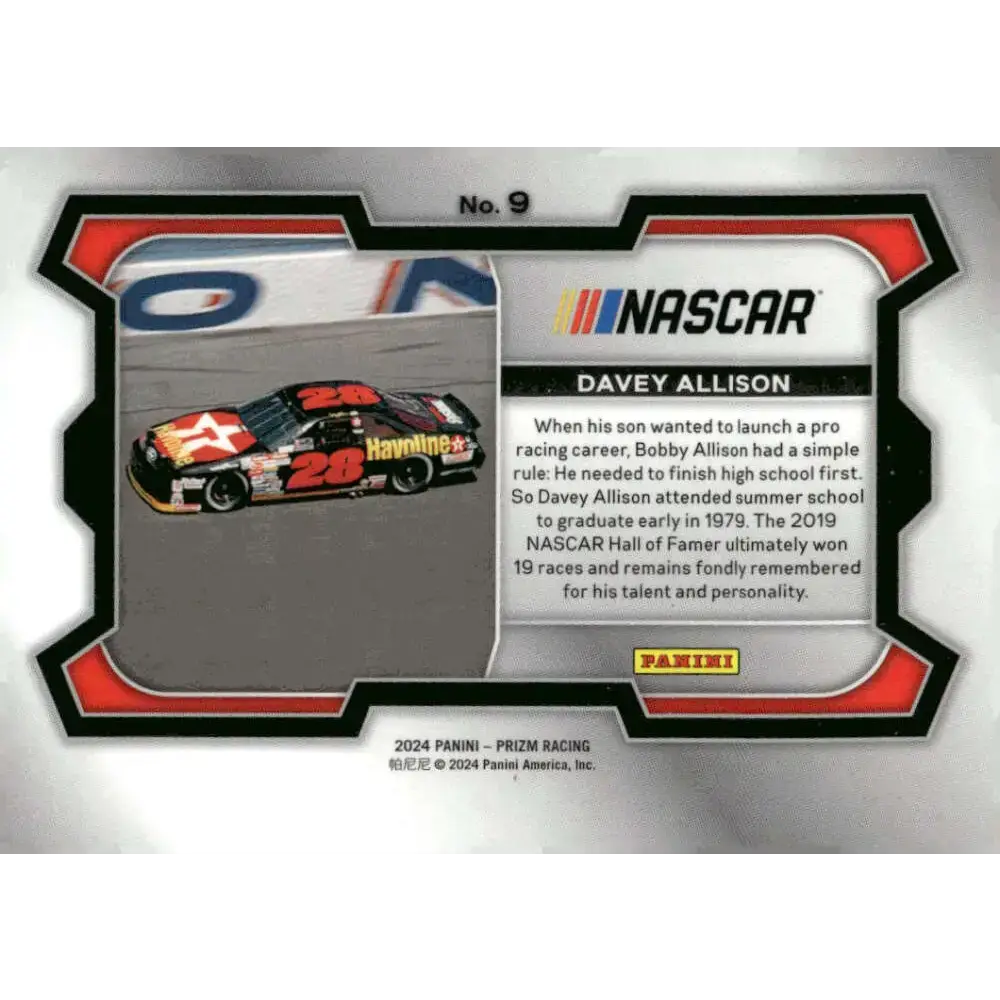 2024 Panini Prizm Rides #9 Davey Allison NM-MT Texaco Havoline/Robert Yates Racing/Ford Racing Card - Racing Card Single