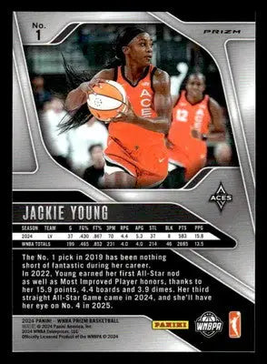 2024 Panini Prizm WNBA #1 Jackie Young Ice Prizms - Basketball Card Single