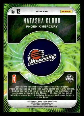 2024 Panini Prizm WNBA #12 Natasha Cloud Fractal - Basketball Card Single