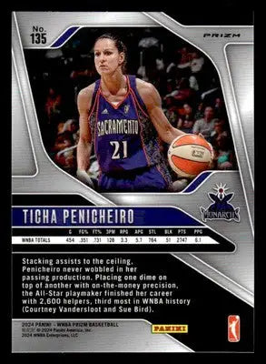 2024 Panini Prizm WNBA #135 Ticha Penicheiro Ice Prizms - Basketball Card Single