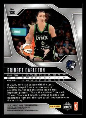 2024 Panini Prizm WNBA #138 Bridget Carleton - Basketball Card Single