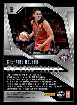 2024 Panini Prizm WNBA #34 Stefanie Dolson - Basketball Card Single