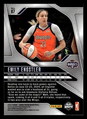 2024 Panini Prizm WNBA #67 Emily Engstler - Basketball Card Single