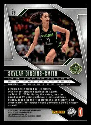 2024 Panini Prizm WNBA #76 Skylar Diggins-Smith - Basketball Card Single