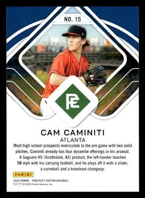 2024 Panini Prospect Edition #15 Cam Caminiti Aces - Baseball Card Single