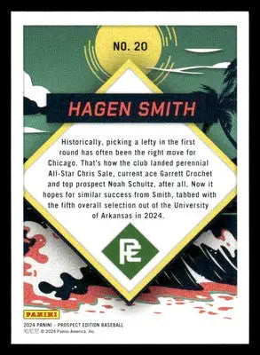 2024 Panini Prospect Edition #20 Hagen Smith Prepping For The Pros - Baseball Card Single