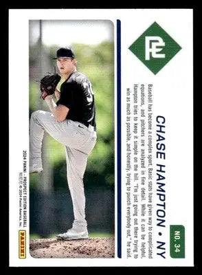 2024 Panini Prospect Edition #34 Chase Hampton - Baseball Card Single