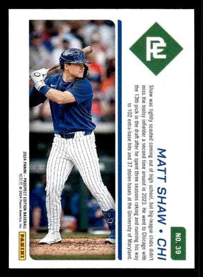 2024 Panini Prospect Edition #39 Matt Shaw - Baseball Card Single