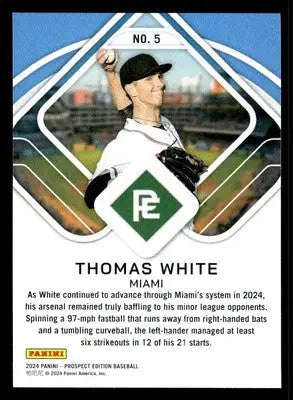 2024 Panini Prospect Edition #5 Thomas White Aces - Baseball Card Single