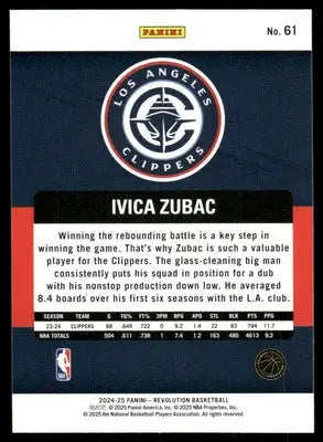 2024 Panini Revolution Basketball Ivica Zubac #61 Basketball - Basketball Card Single