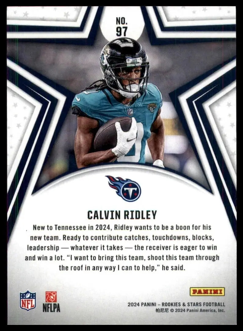 2024 Panini Rookies & Stars Calvin Ridley #97 Tennessee Titans Football Card NFL - Football Card Single