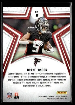 2024 Panini Rookies & Stars Drake London #6 Atlanta Falcons - Football Card Single