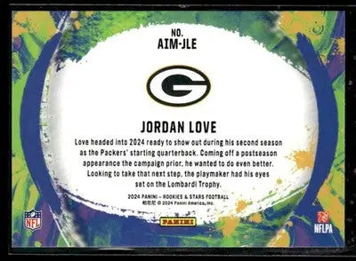 2024 Panini Rookies & Stars Jordan Love #AIM-JLE Artistry in Motion Packers - Football Card Single