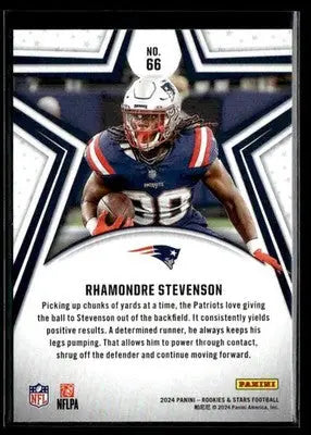 2024 Panini Rookies & Stars Rhamondre Stevenson #66 New England Patriots - Football Card Single