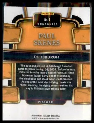 2024 Panini Select #1 Paul Skenes - Baseball Card Single
