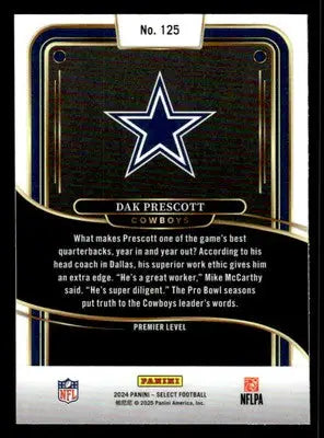 2024 Panini Select #125 Dak Prescott - Football Card Single