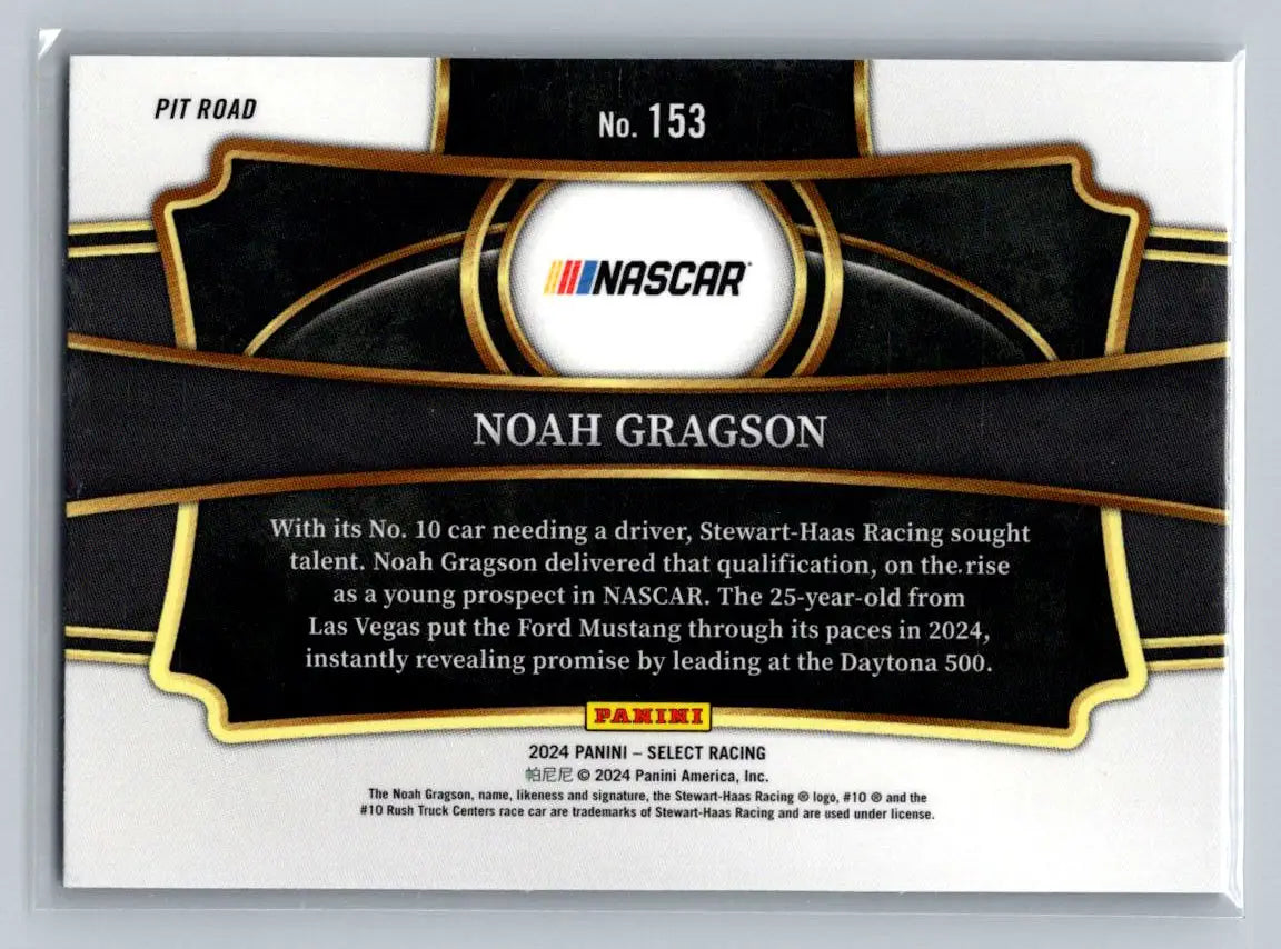 2024 Panini Select #153 Noah Gragson Stewart-Haas Racing - Racing Card Single