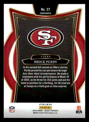 2024 Panini Select #37 Brock Purdy Silver Prizm - Football Card Single
