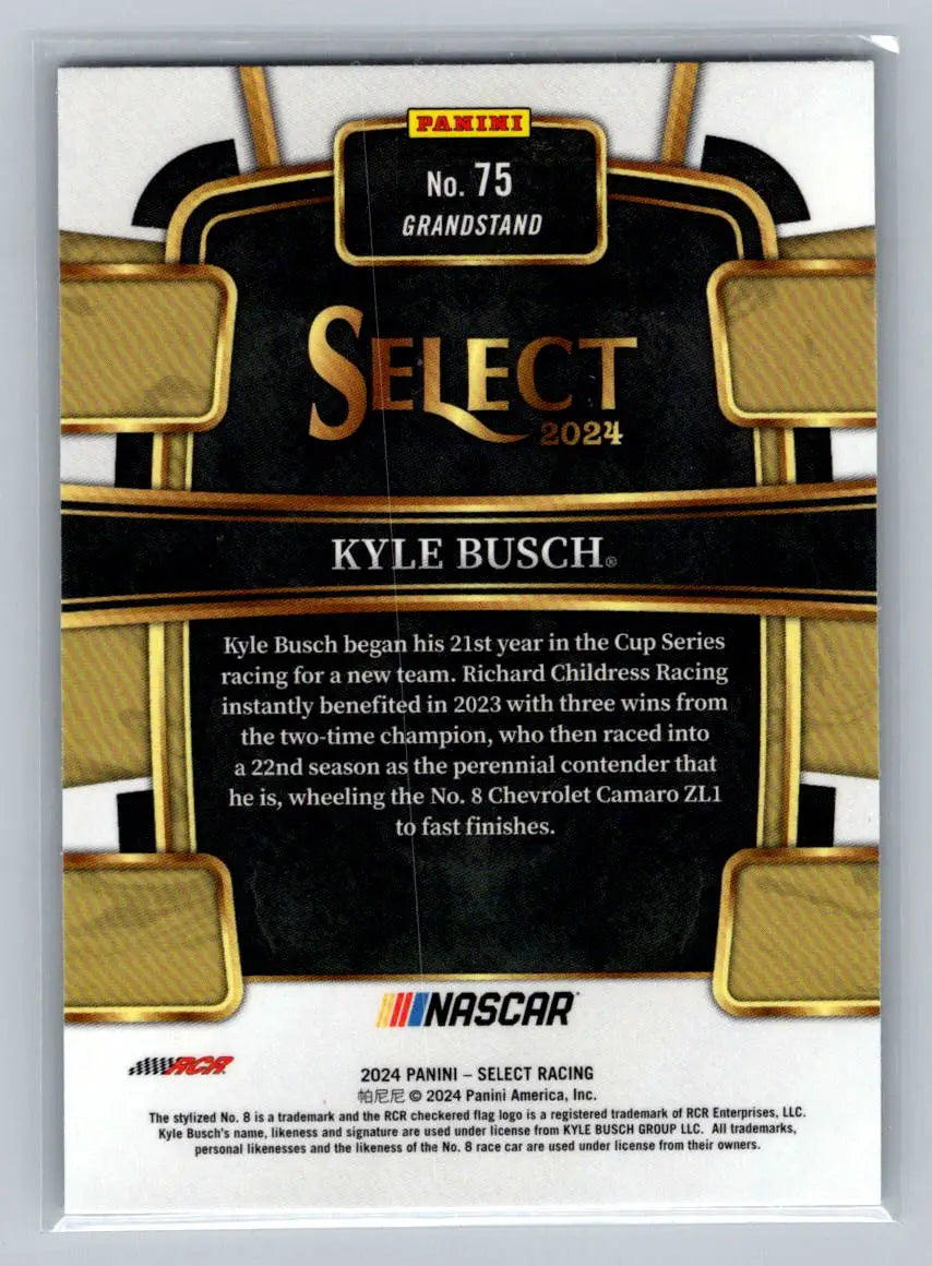 2024 Panini Select #75 Kyle Busch Richard Childress Racing - Racing Card Single