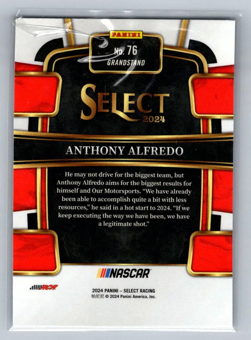 2024 Panini Select #76 Anthony Alfredo B.J. McLeod Motorsports - Racing Card Single