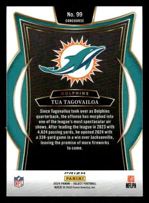 2024 Panini Select #99 Tua Tagovailoa Silver Prizm Miami Dolphins - Football Card Single